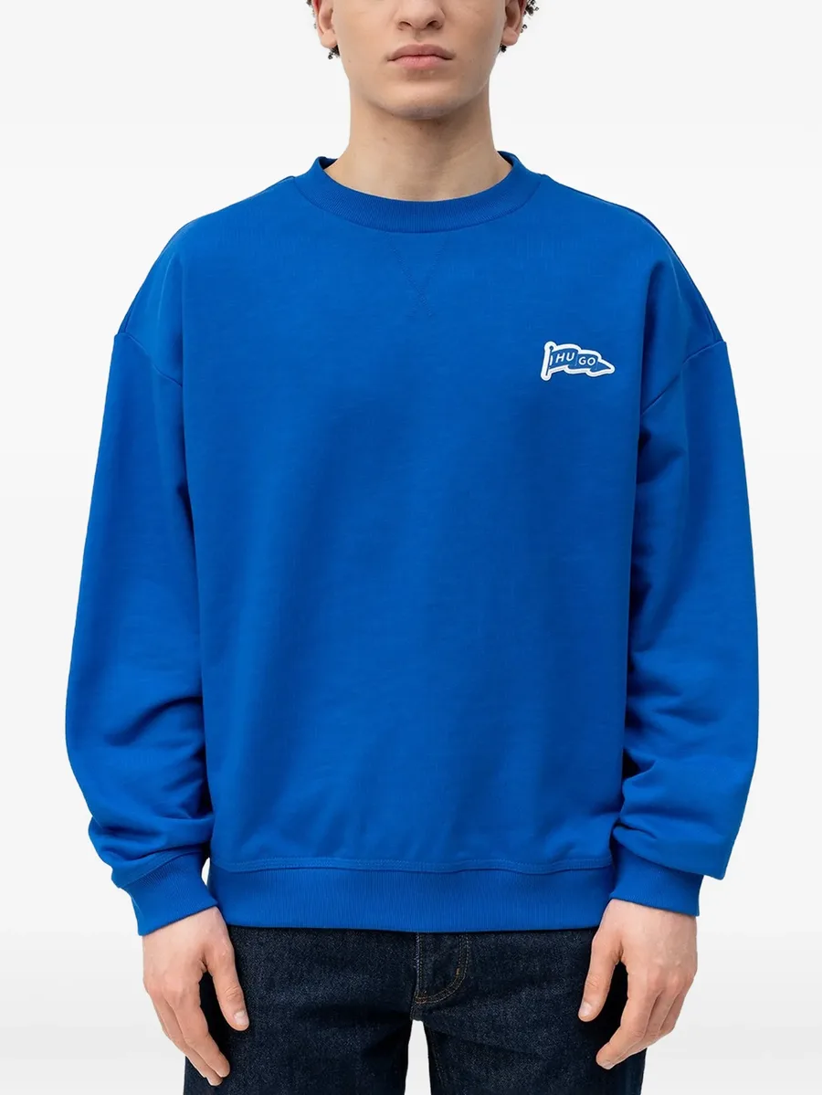 logo-patch crew-neck sweatshirt 2