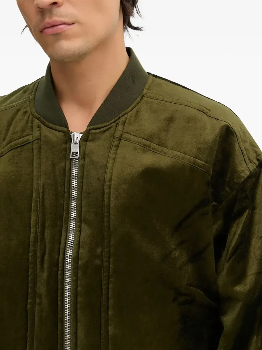 zip-fastening velvet jacket 9