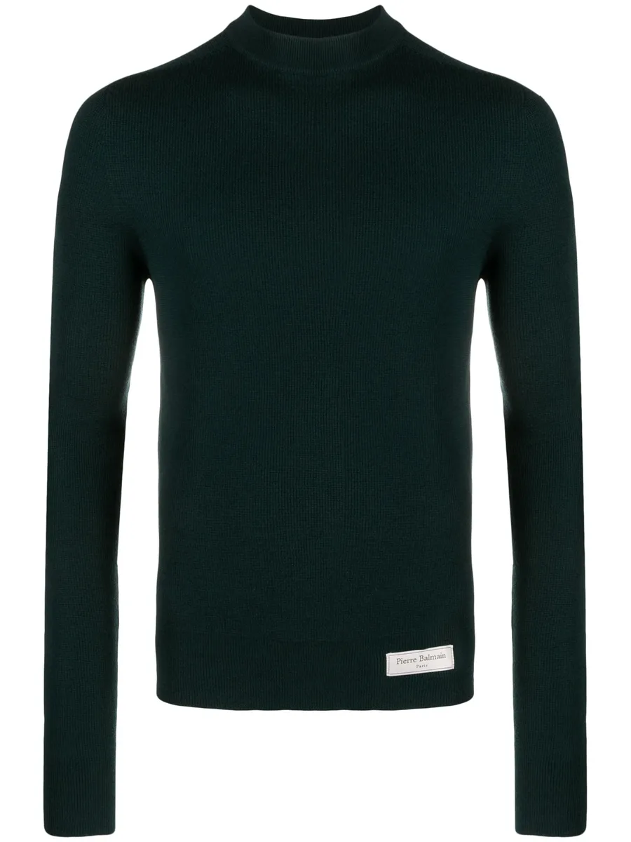 mock-neck merino jumper 2
