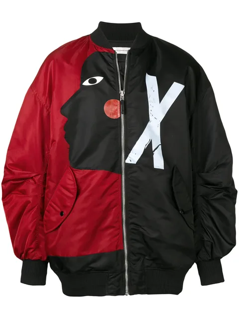 contrasting face bomber jacket