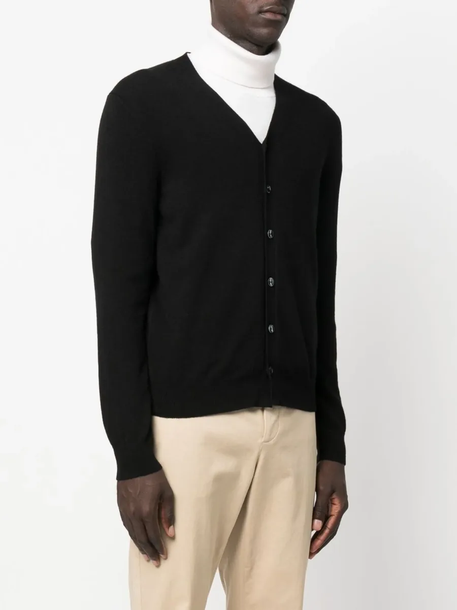 V-neck button-down knit cardigan 5