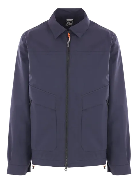 spread-collar double-slider zip jacket