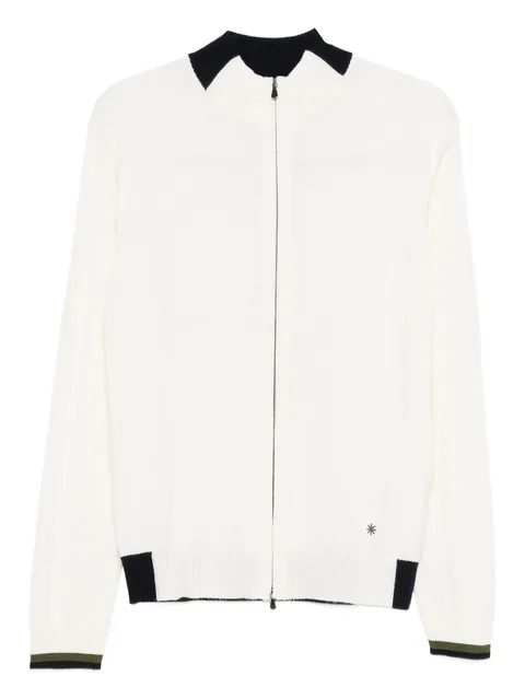 zip detail cardigan
