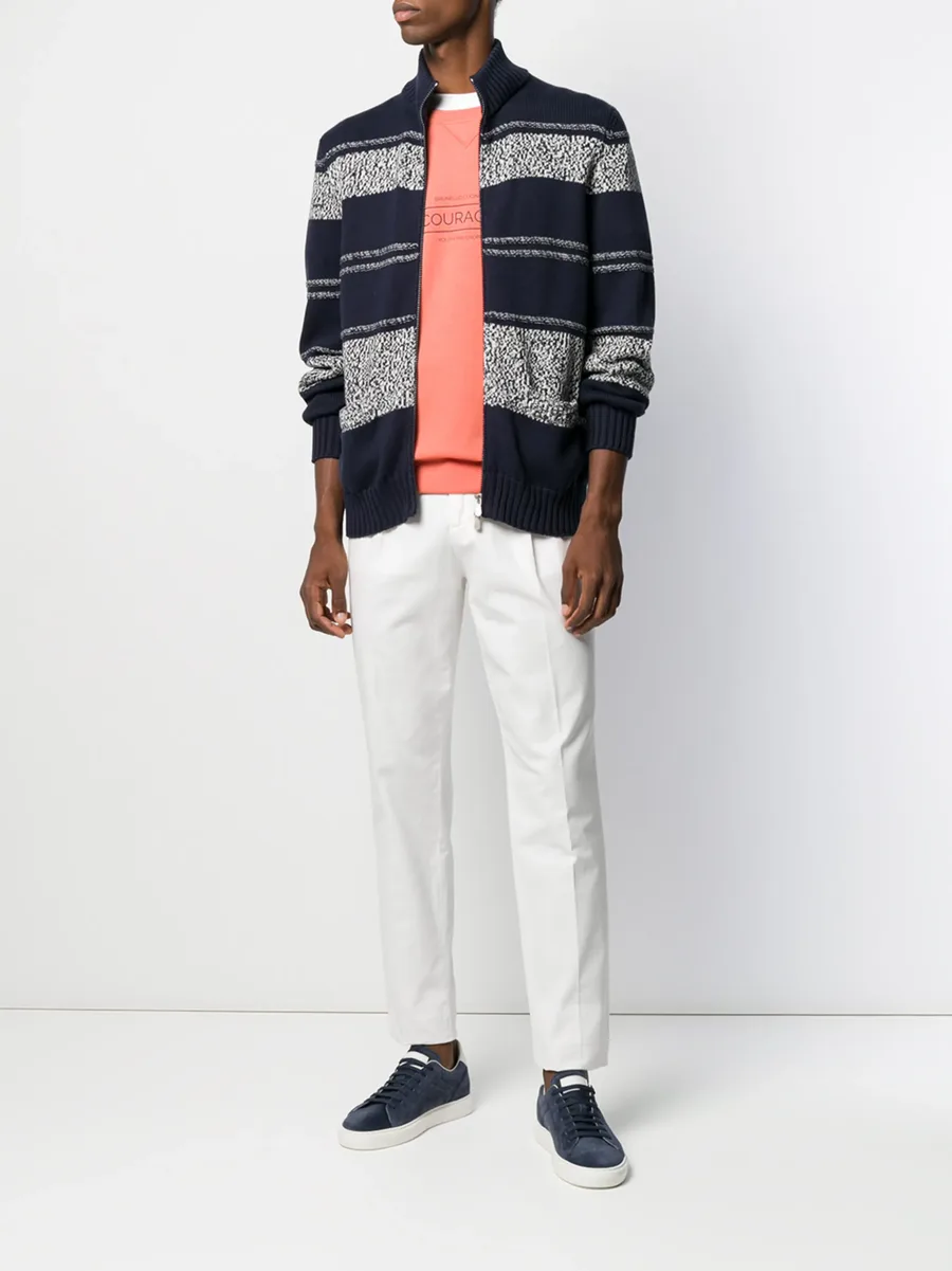 striped pattern cardigan 4