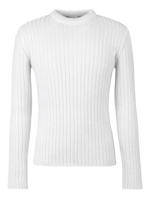ribbed crew-neck sweater