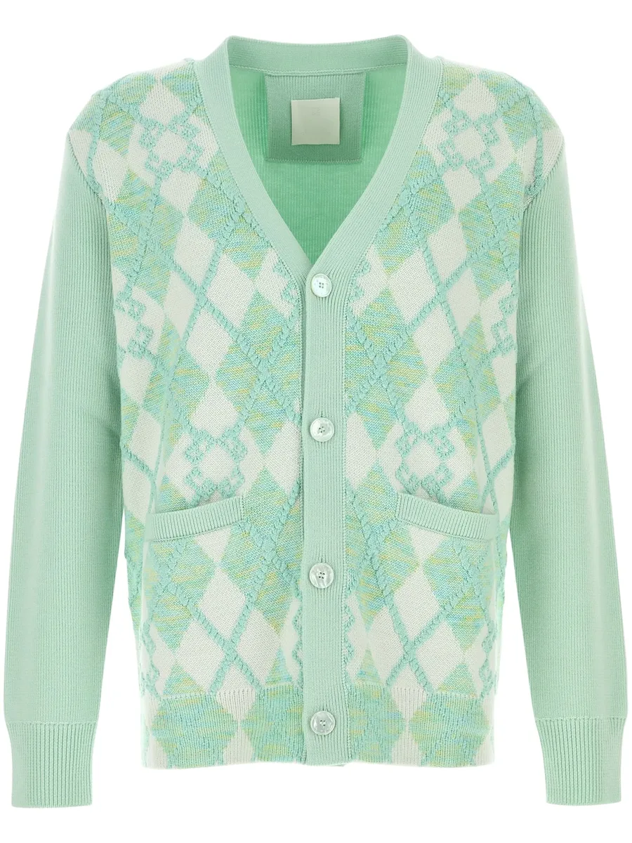 argyle intarsia-knit cardigan 2