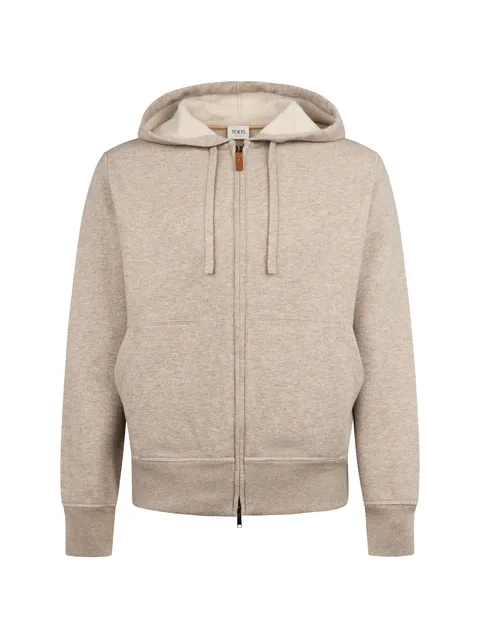 zip-fastening hoodie