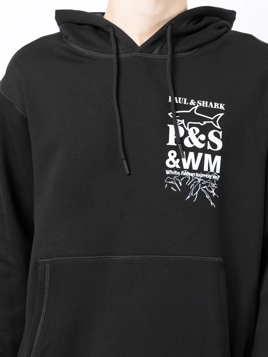 logo-print cotton hoodie 9