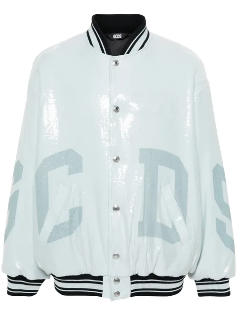 бомбер Sequins Varsity Logo