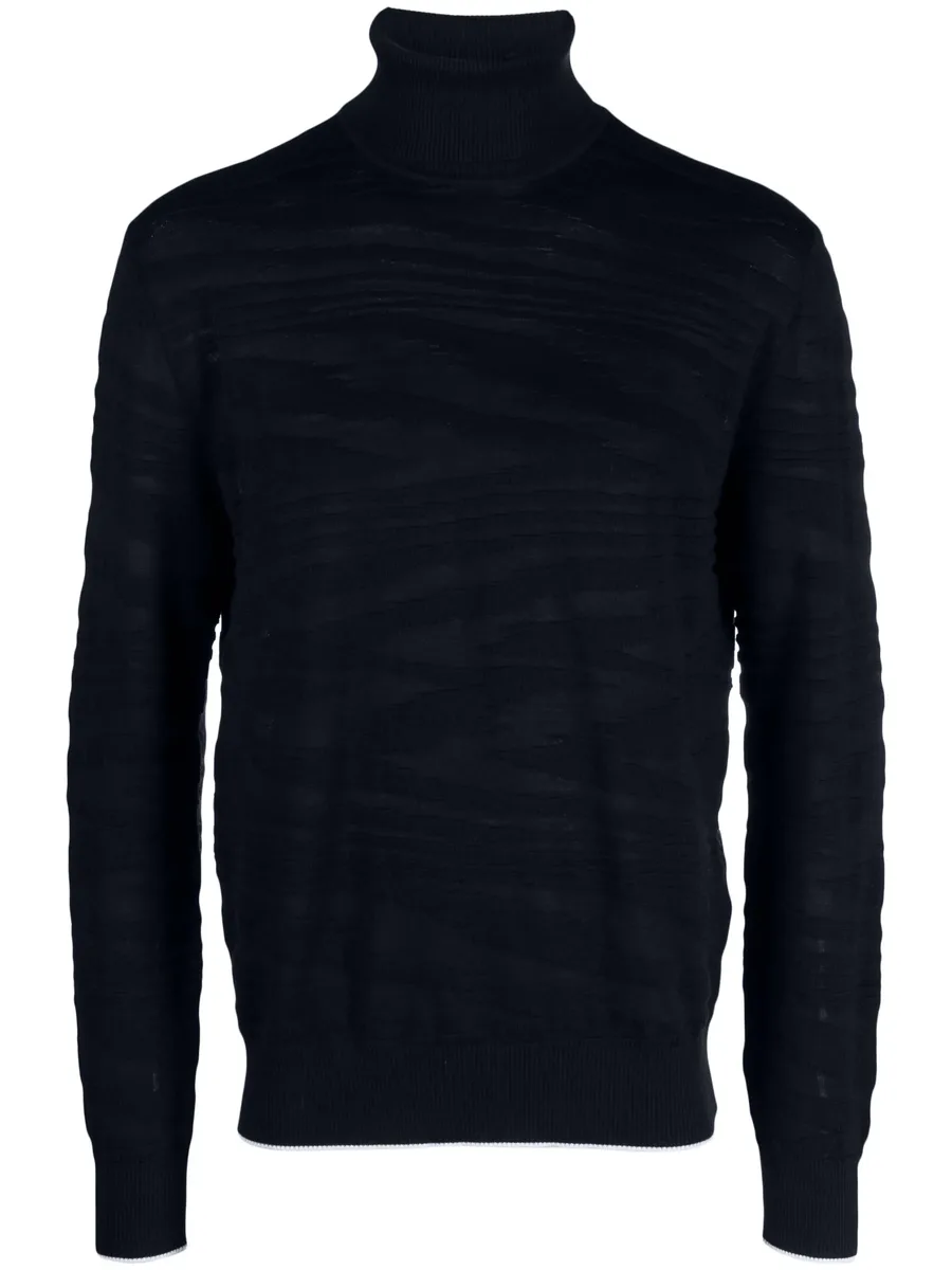 zigzag print roll-neck jumper 2