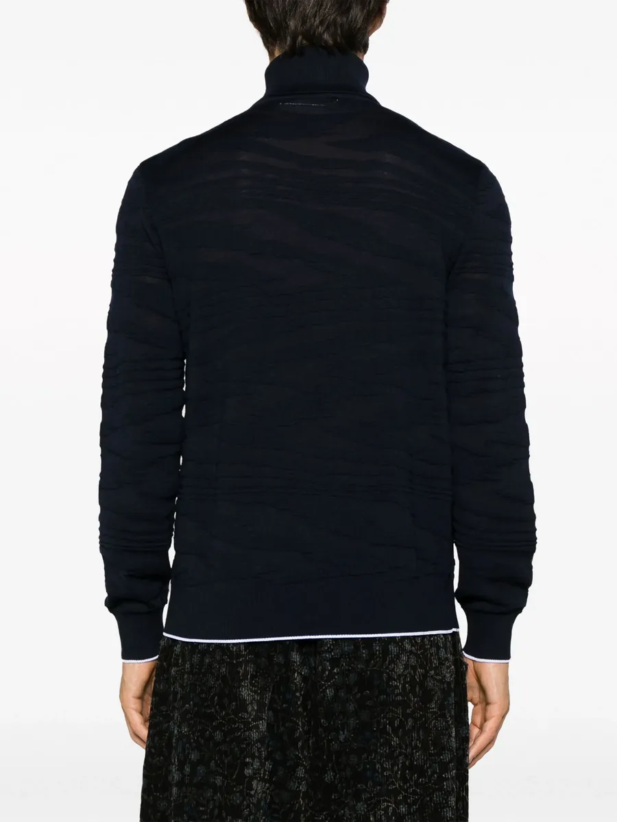 zigzag print roll-neck jumper 8