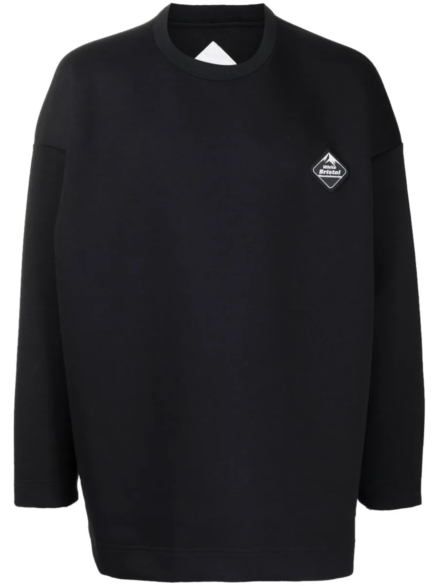 patch-detail crew-neck sweatshirt 1