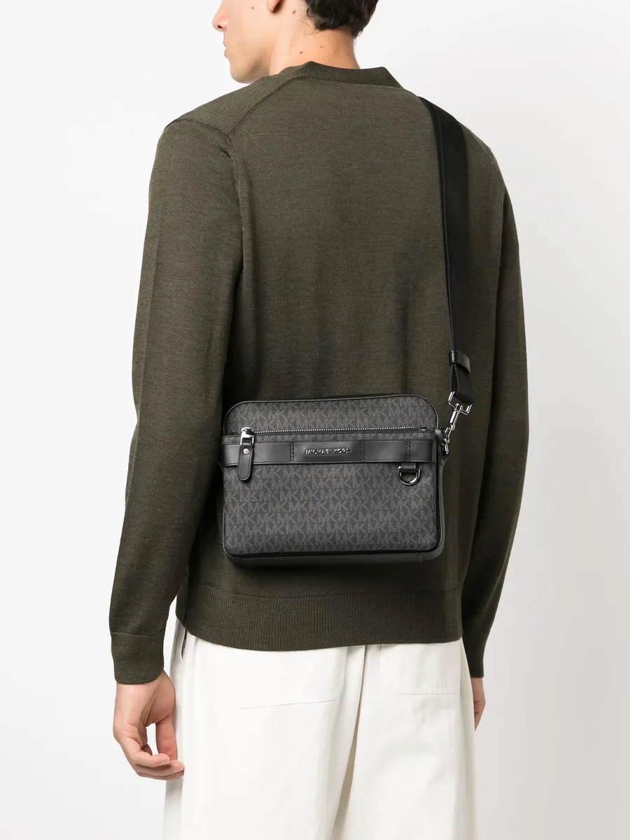 Dual monogram leather crossbody 2