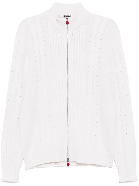 cable-knit cashmere cardigan