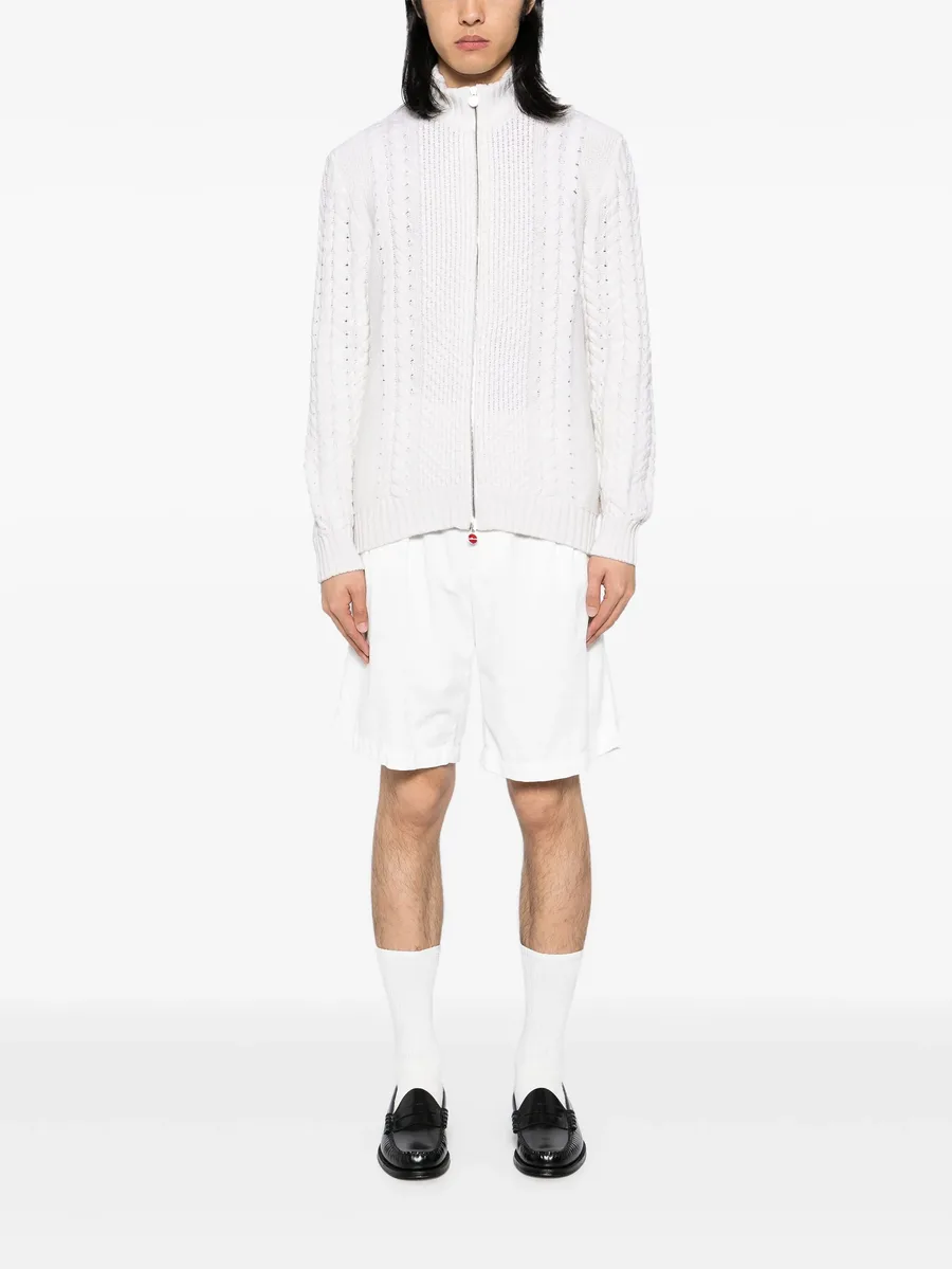 cable-knit cashmere cardigan 4