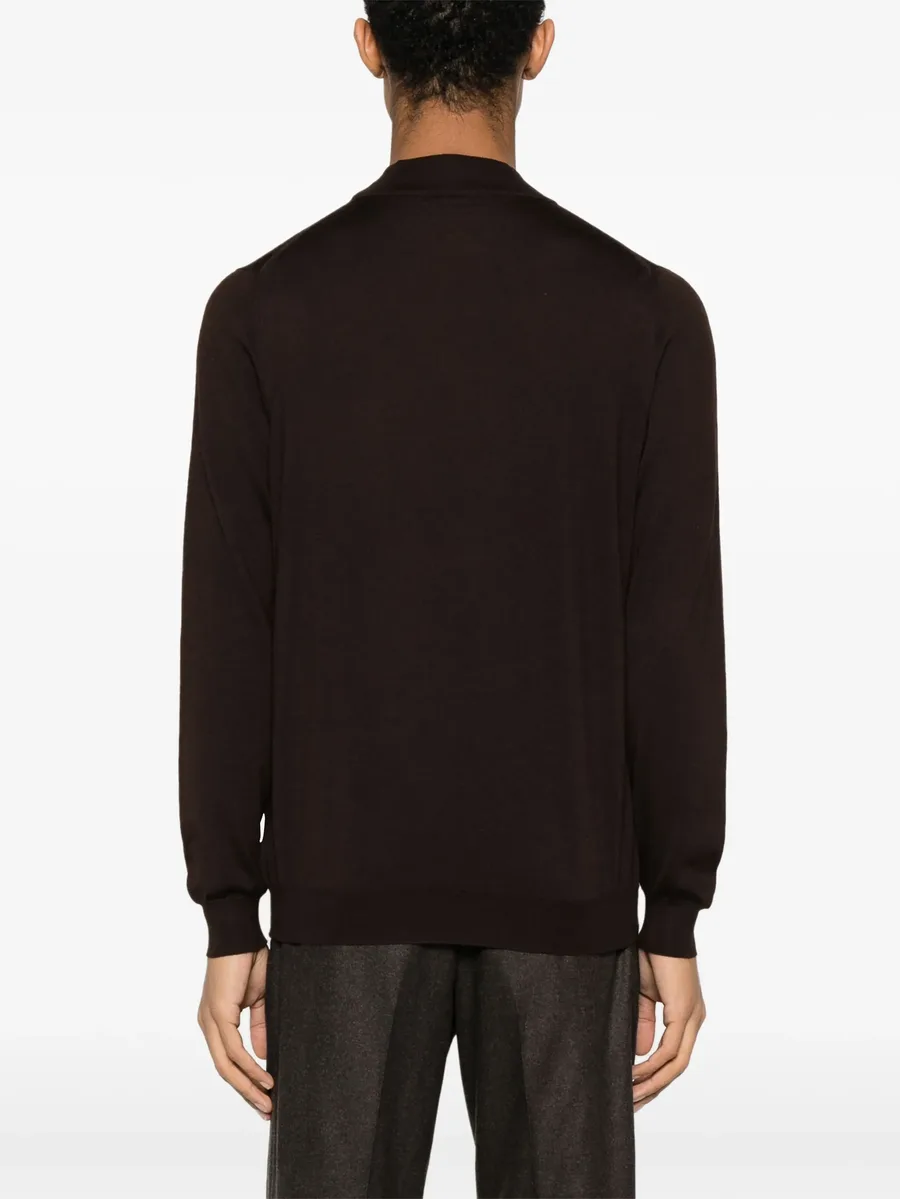 high-neck cashmere-silk jumper 8