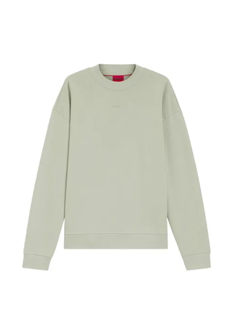 logo-embossed dropped-shoulder sweatshirt