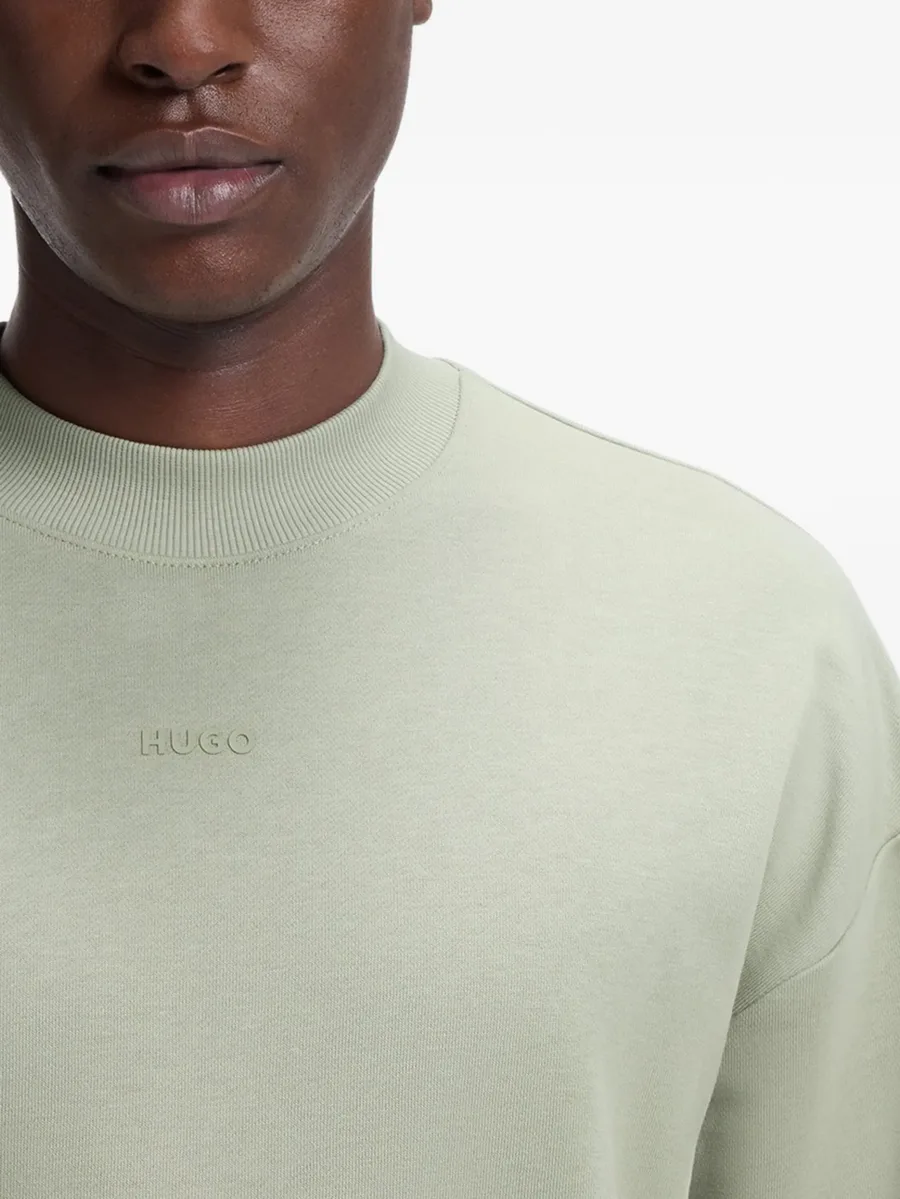 logo-embossed dropped-shoulder sweatshirt 9