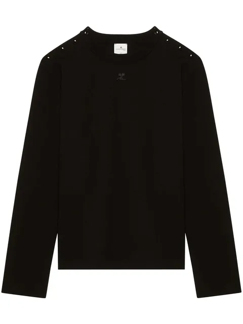 logo-patch buttoned jumper