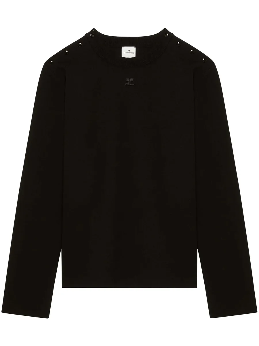 logo-patch buttoned jumper 1