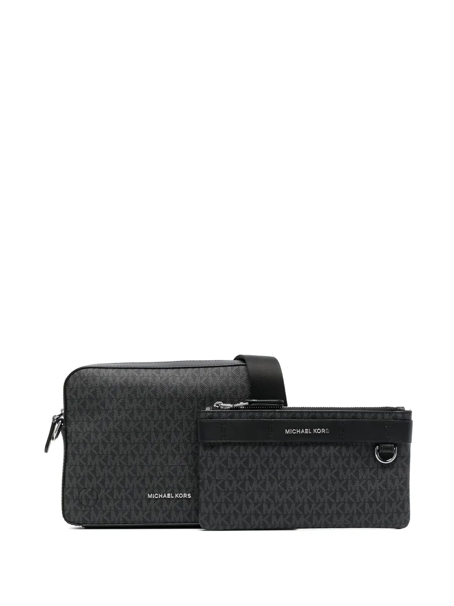 Dual monogram leather crossbody 6