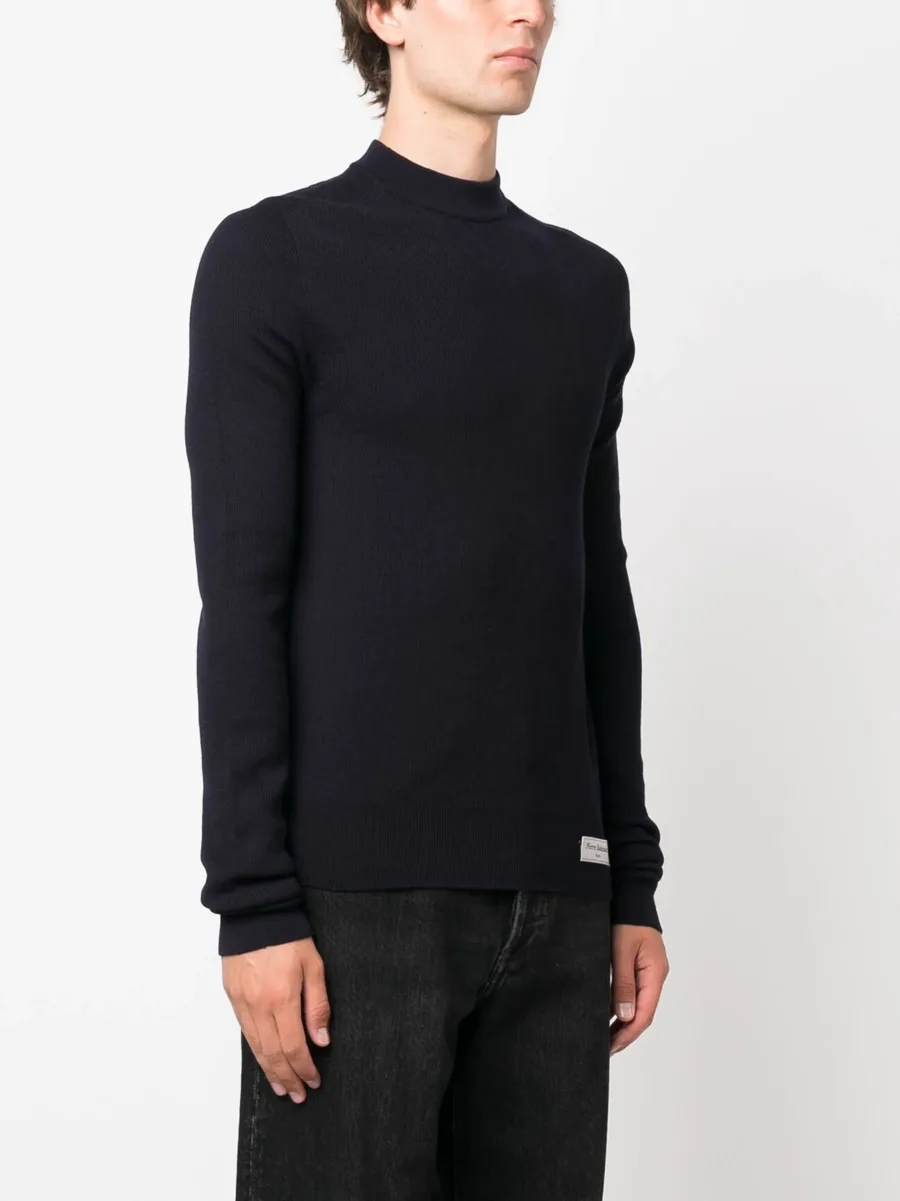 logo-patch merino wool jumper 5
