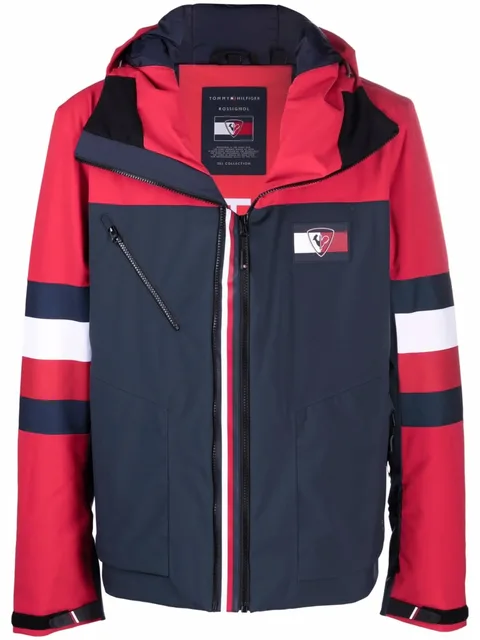 logo striped jacket