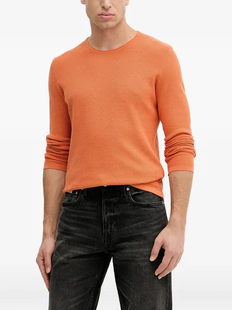 waffle-knit sweater