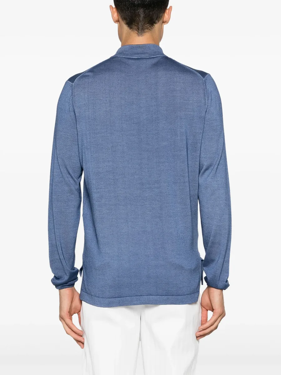 polo-collar cardigan 8