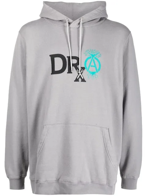 logo-print detail hoodie