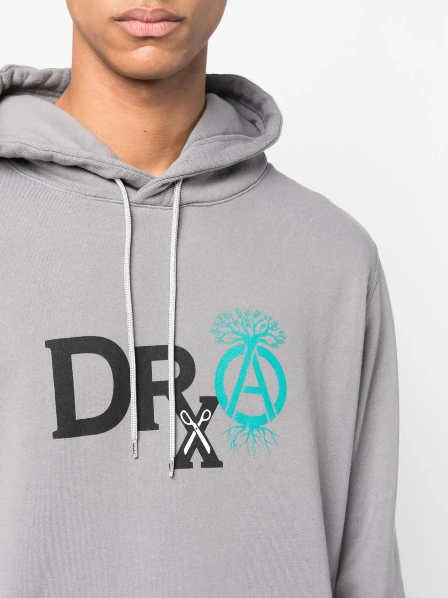 logo-print detail hoodie 10