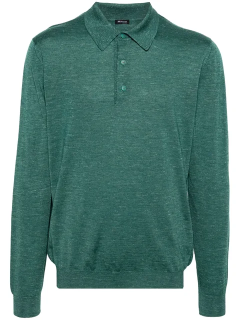 fine knit polo shirt
