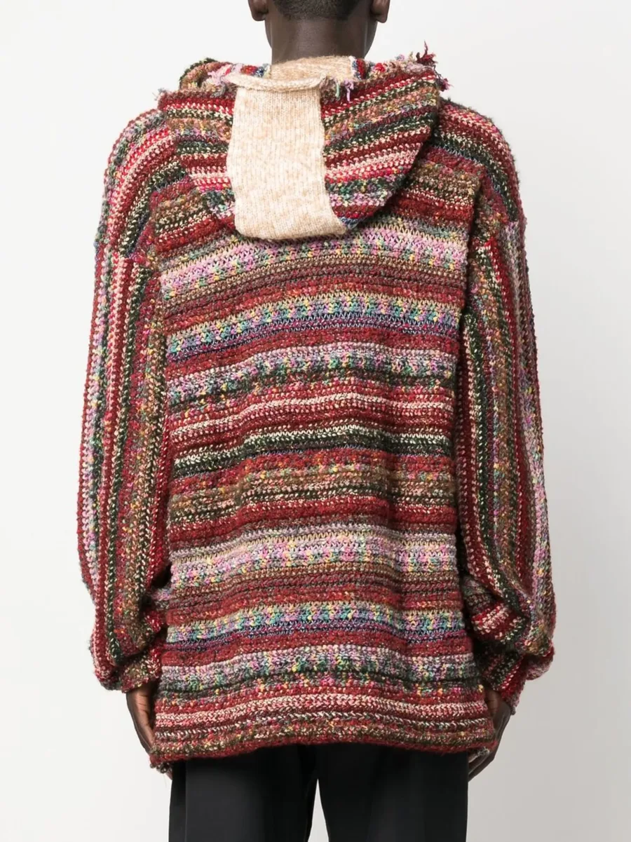 striped recycled wool hoodie 7
