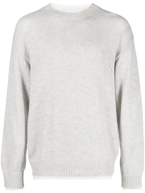 long-sleeved knitted sweatshirt