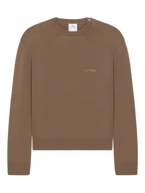 crew-neck embroidered sweatshirt