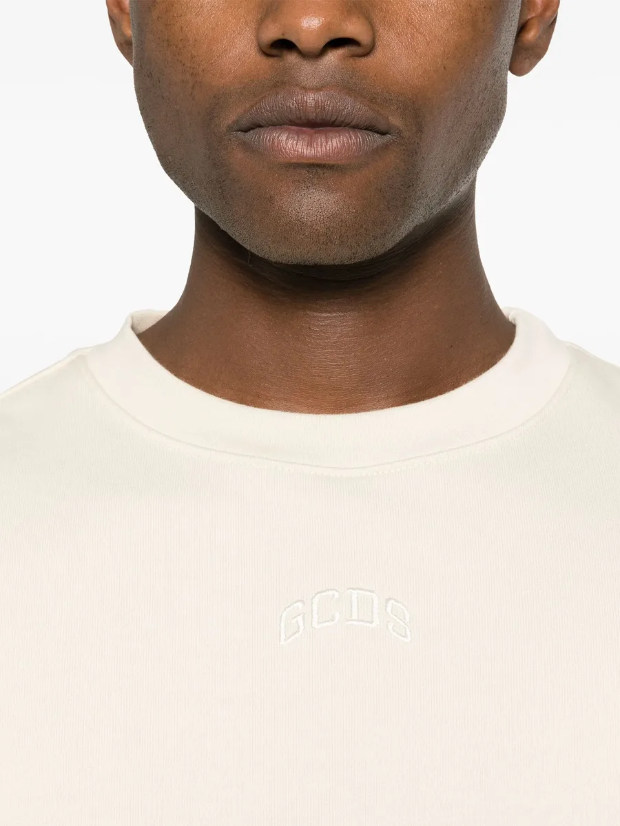 logo-embroidered cotton sweatshirt 9