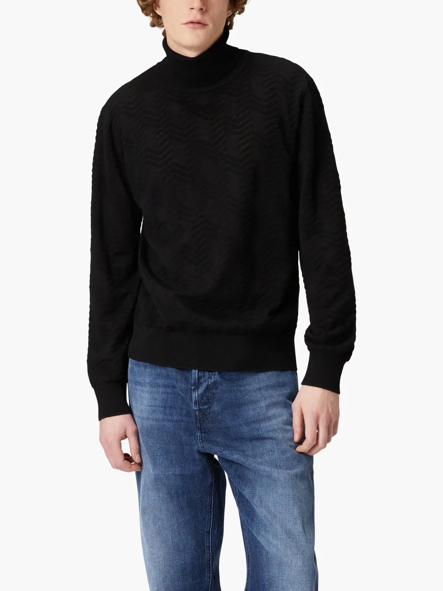 chevron roll-neck jumper 5