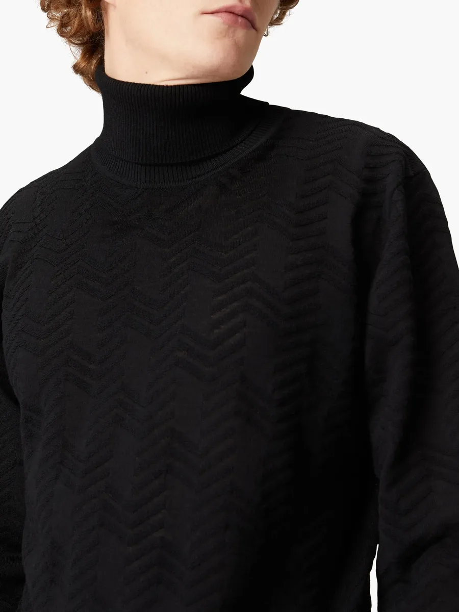 chevron roll-neck jumper 9