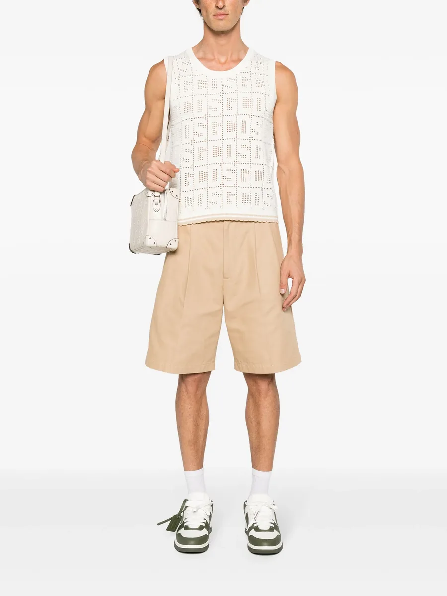 monogram macramé sleeveless jumper 4