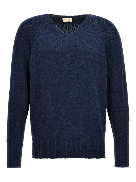 V-neck cotton sweater