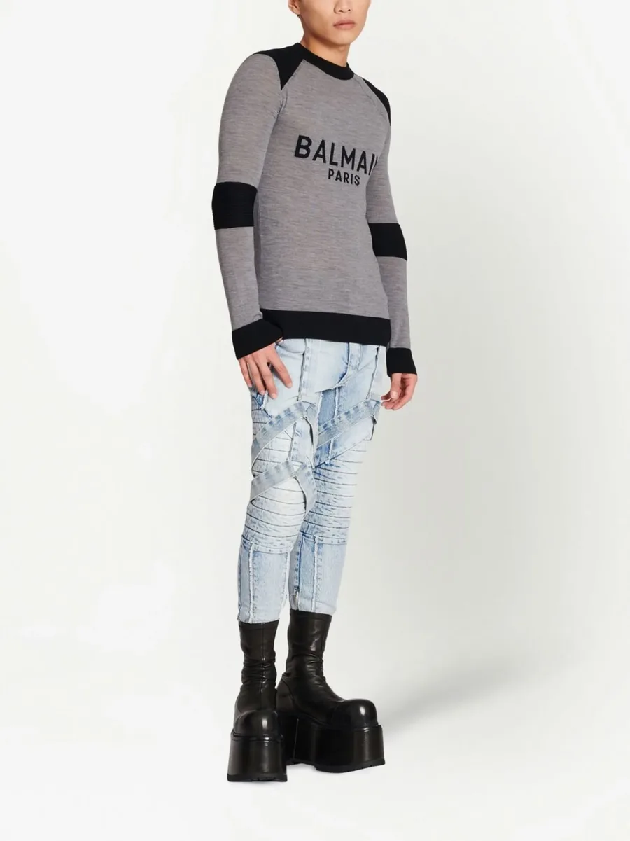 fine-knit jacquard-logo jumper 3