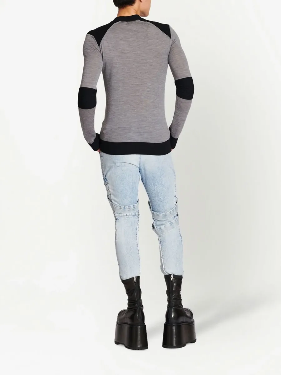 fine-knit jacquard-logo jumper 8