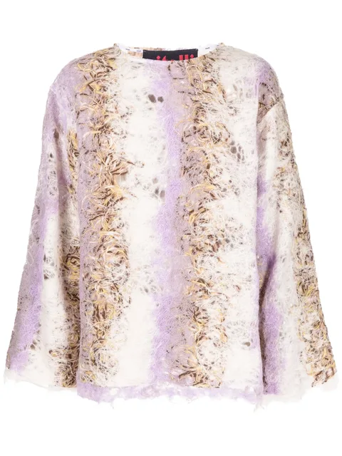 gradient-effect knitted jumper