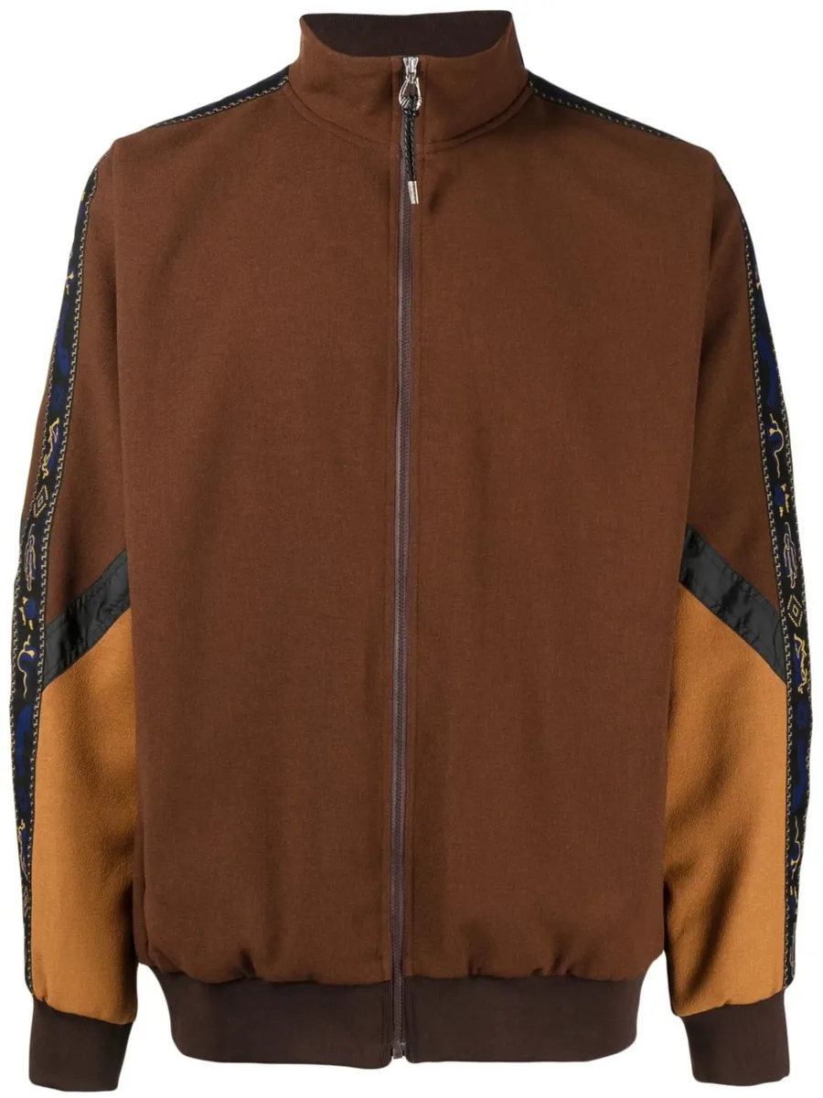 colour-block zipped sweater 2