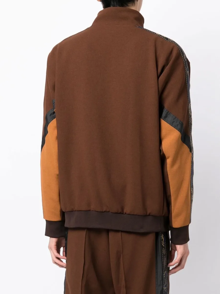 colour-block zipped sweater 8