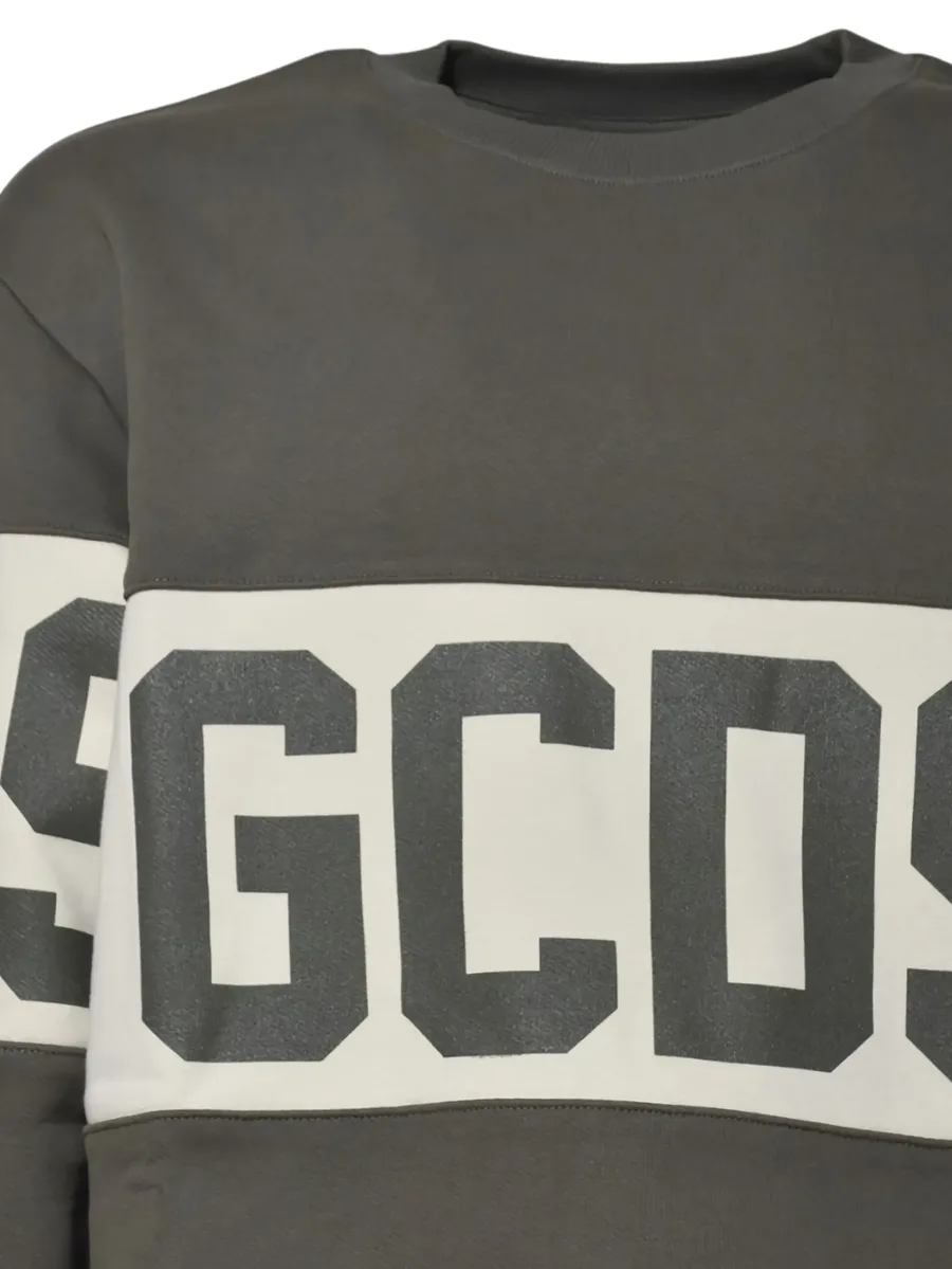 logo-print stripe sweatshirt 6