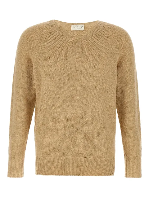 V-neck bouclé sweater