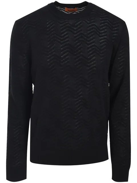chevron-knit sweater