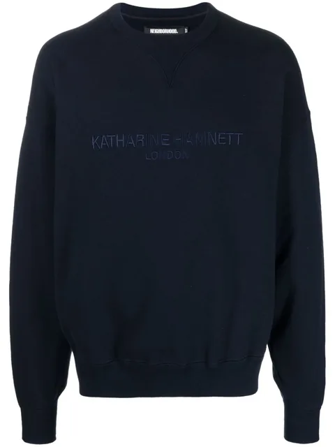 embroidered-logo cotton sweatshirt