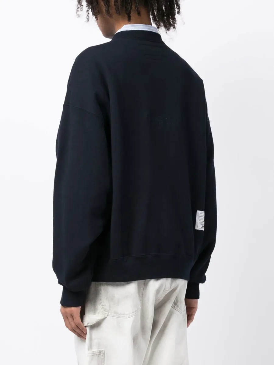 embroidered-logo cotton sweatshirt 7